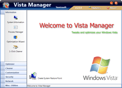 Vista Manager screen shot