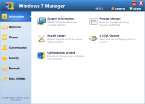 Windows 7 Manager (x64bit) screenshot