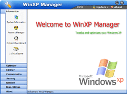 Screenshot of WinXP Manager