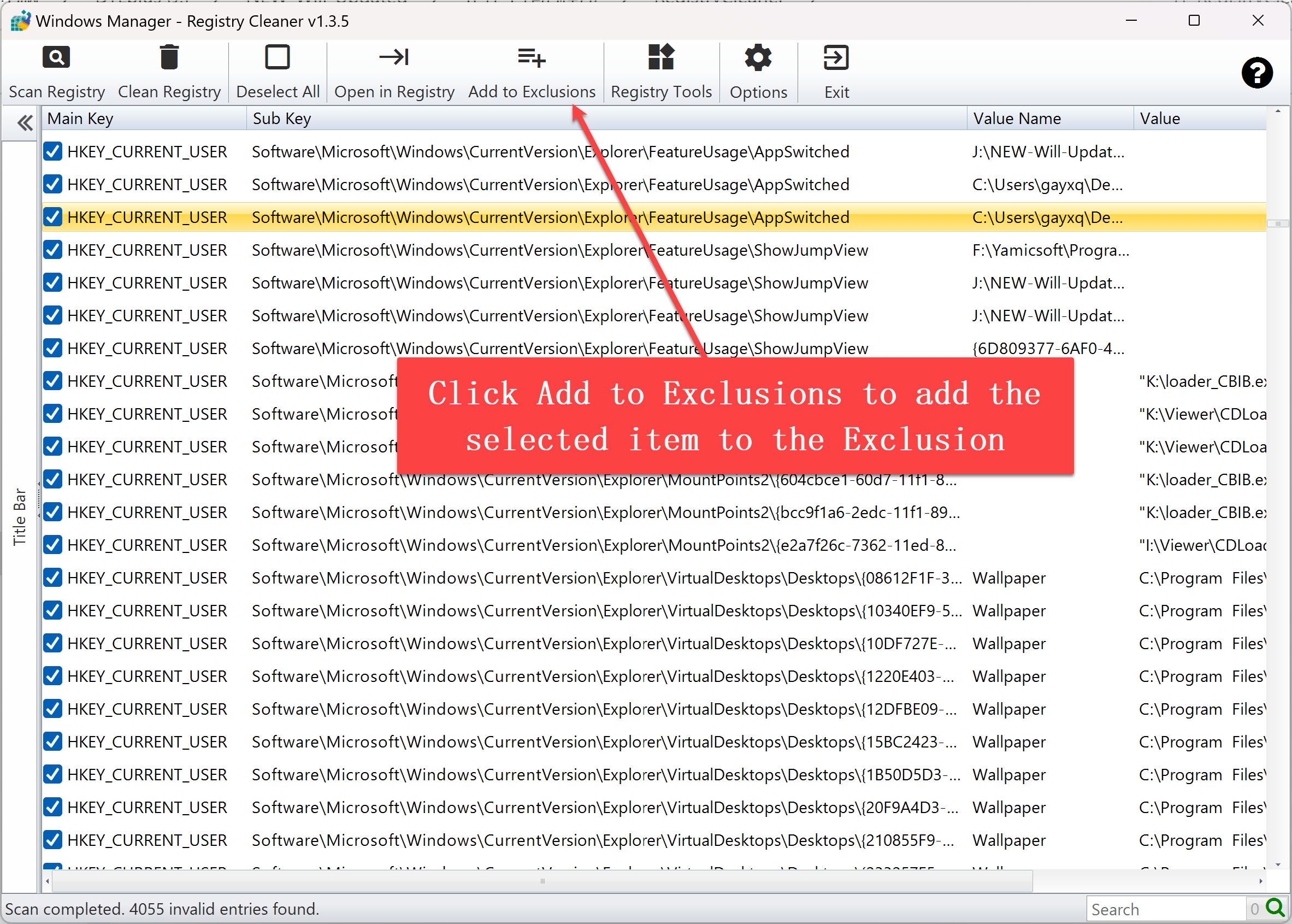 Typische opschoonworkflow